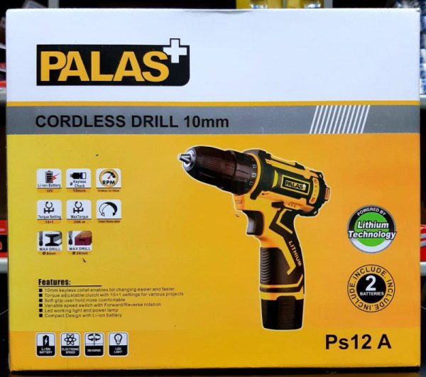 دریل شارژی 12 ولت پالاس مدل PS12A