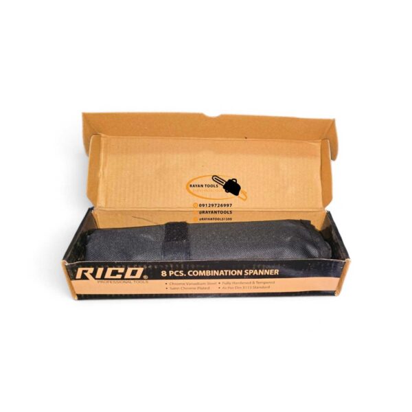ست آچار یکسر تخت و یکسر رینگی ۸ عددی ریکو RICO - Image 5