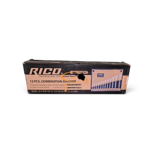 ست آچار یکسر تخت و یکسر رینگی ۱۲ عددی ریکو RICO - Image 3